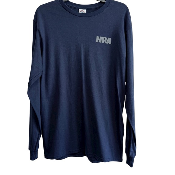 🎄 5/$25 NRA Rifle Graphic Navy Blue T-Shirt - Picture 2 of 5